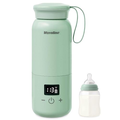 Portable Bottle Warmer for Travel, 10 Oz Baby Bottle Warmer with Adjustable Temp & Keep Warm for Formula, Breastmilk, Super Fast Charging & Cordless Milk Warmer, Rechargeable Water Warmer
