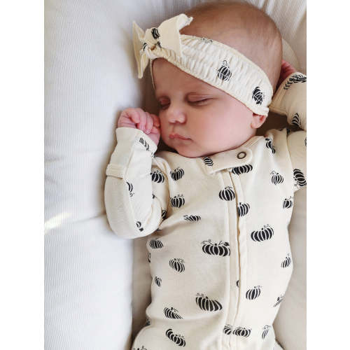 Organic Smocked Headband in Enchanted Pumpkins – L'ovedbaby
