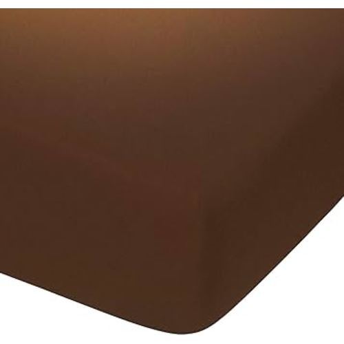 NTBAY 100% Brushed Microfiber Fitted Crib Sheet, Super Soft and Cozy 28x52 Crib Sheet for Standard Crib and Toddler Mattresses, Boys, Girls, Unisex, Brown, 28x52 Inches