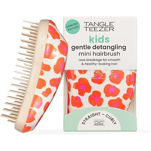 Tangle Teezer Original Detangler Brush, Dry & Wet Travel Size Mini Hair Brush, for Kids & All Hair Types, Orange Safari
