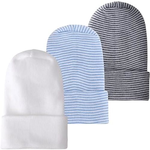 Newborn Baby Girl Hats Soft No Scratch Cotton Toddler Infant Beanie Caps Newborn Hospital Hat for Boy Girl 0-6 Months