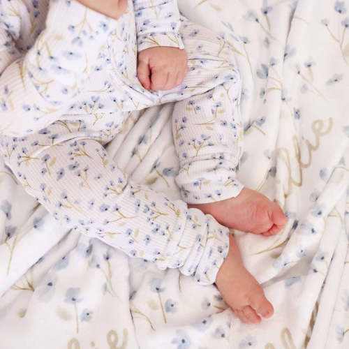 Blake's Blooms Bamboo Waffle Convertible Zip Romper