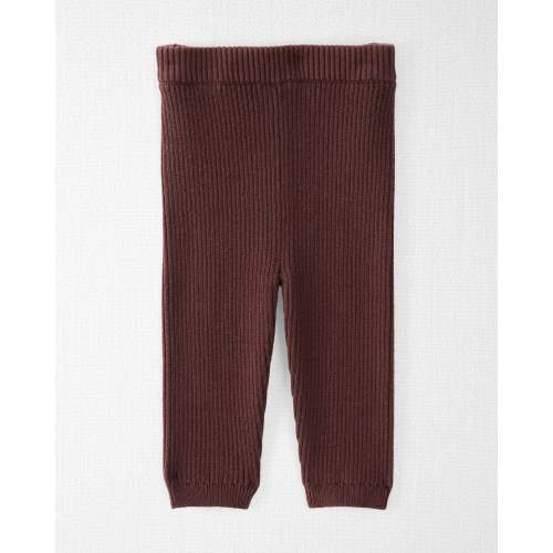 Baby Organic Cotton Sweater Knit Rib Leggings in Deep Burgundy - Little Planet | Carter's