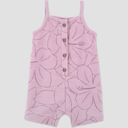 Carter's Just One You® Baby Girls' Floral Textured Romper - Purple 6M