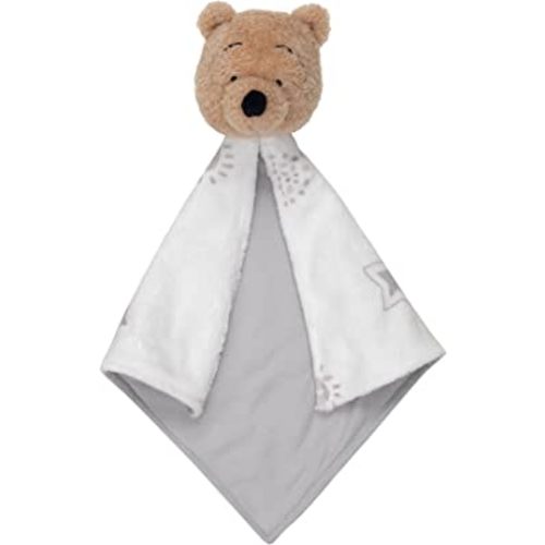 Lambs & Ivy Disney Baby WINNIE THE POOH Lovey White/Gray Security Blanket