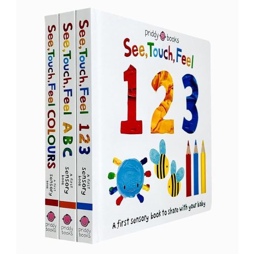 See, Touch, Feel a First Sensory Book Collection 3 Books Set(See, Touch, Feel 123,See, Touch, Feel ABC & See, Touch, Feel Colours)