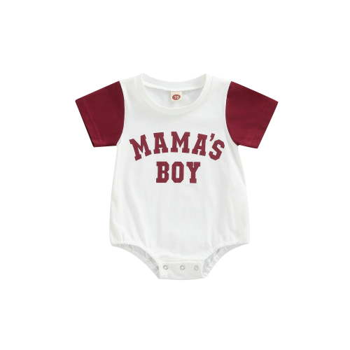Bagilaanoe Baby Boys Clothes 3 6 12 18 Months Newborn Infant Short Sleeve Mamas Boy Romper Cotton Bodysuit Playsuit Summer Casual Tops