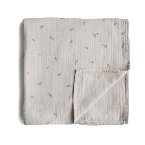 Organic Cotton Mushie Baby Muslin Swaddle Blanket
