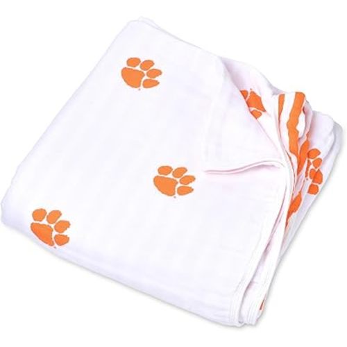 Clemson University Baby Four Layer Muslin Blanket 47x47in