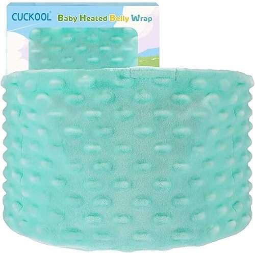 Baby Colic and Gas Relief, Heated Tummy Wrap for Newborns Belly Relief by Soothing Warmth, Baby Heating Pad Swaddling Belt Relief & Soothe Gas, Colic and Upset Stomach for Newborns to Toddler (Green)
