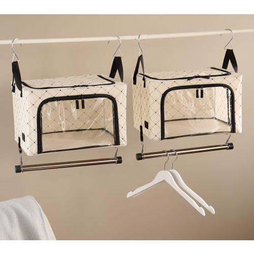 Periea Set of 2 Hanging Boxes with Attachable Rail