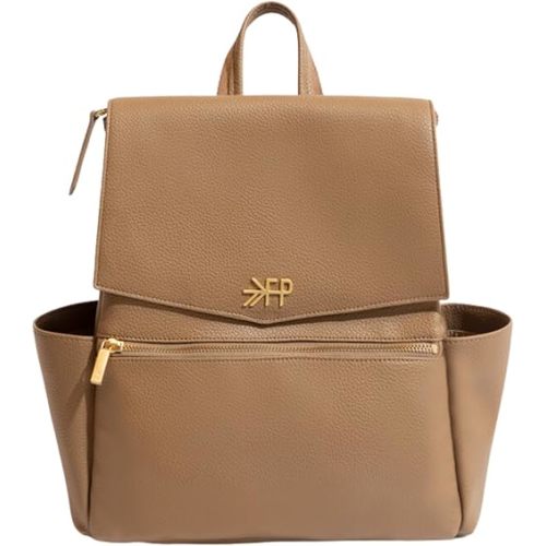 Freshly Picked Mini Classic Diaper Bag Backpack, Wipeable/Vegan Leather (Toffee)