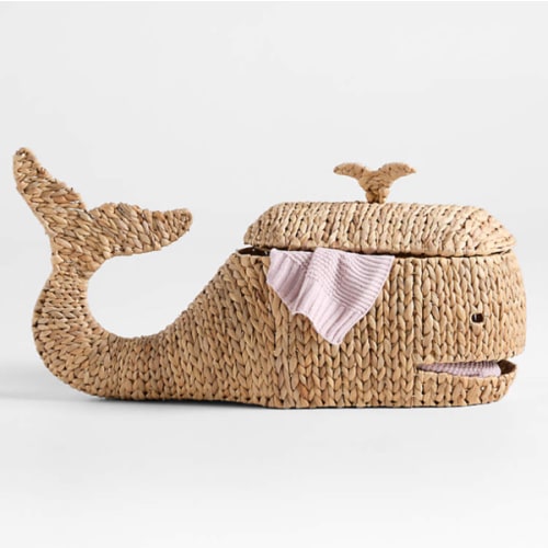 Whale Woven Floor Storage Basket