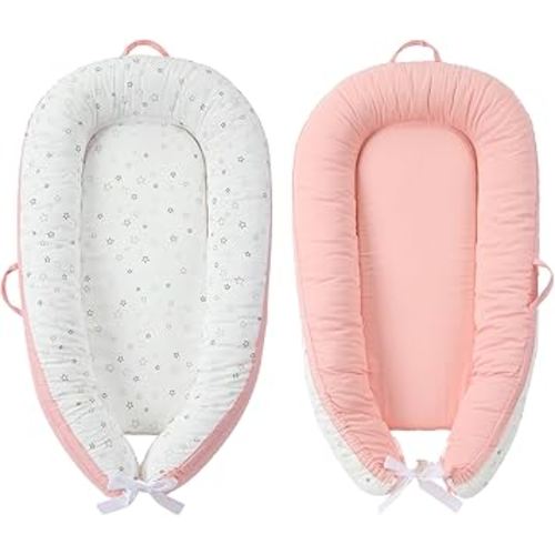 JOLLITO Baby Lounger for Newborn, Breathable Soft Baby Nest Co Sleeper for Baby 0-24 Months, Portable Infant Lounger Baby Floor Seat for Home and Travel,Babies Essentials Gifts