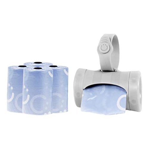 Ubbi On-the-Go Gray Bag Dispenser and Waste Disposal Bags Refill, Lavender Scented, Baby Savings Bundle - Bag Dispenser Set - One Size