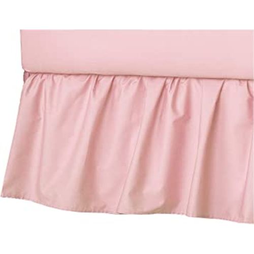 American Baby Company Ultra Soft Microfiber Ruffled Porta/Mini-Crib Skirt, Blush Pink, for Girls(Pack of 1)