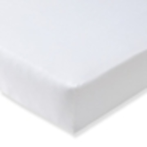 Solid Organic Cotton Fitted Crib Sheet: Cloud