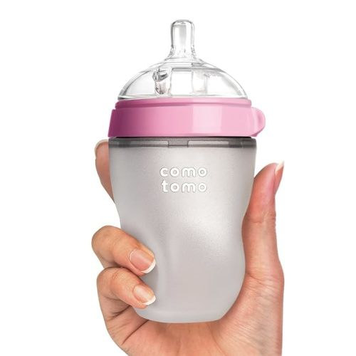 Comotomo Baby Bottle, Pink, 8 oz - 1 Count (Pack of 1)
