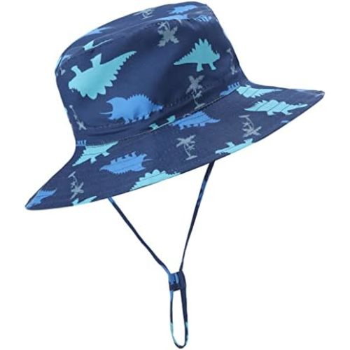 Baby Sun Hat UPF 50+ Sun Protective Toddler Bucket Hat Summer Kids Beach Hats Wide Brim Outdoor Play Hat for Boys Girls