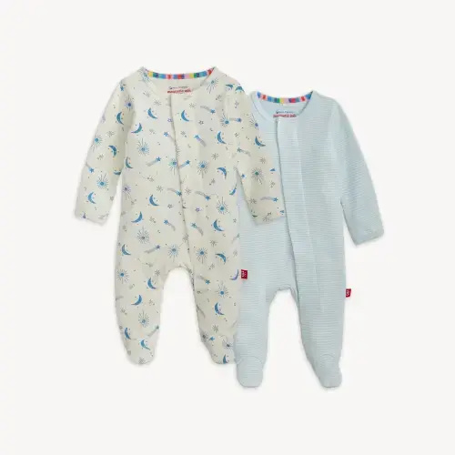 Magnetic 2-Pack Footie - 0-3 Months