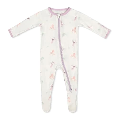 Soft Baby Bamboo Viscose Footie Pajamas, Zipper Closure, 0-24 Months
