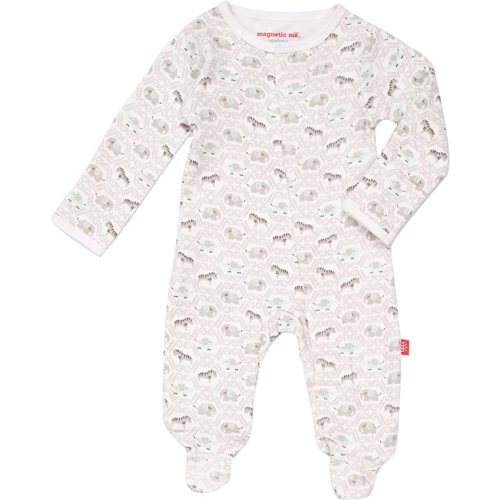 Magnetic Me Footie Pajamas 100% Organic Cotton Baby Sleepwear Quick Magnetic Fastener Sleeper