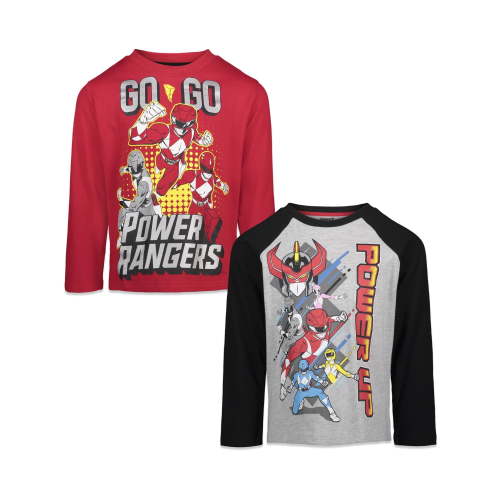Power Rangers Toddler Boys 2 Pack Long Sleeve T-Shirts Toddler to Big Kid