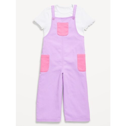 Short-Sleeve T-Shirt and Pocket Jumpsuit Set for Toddler Girls | Old Navy