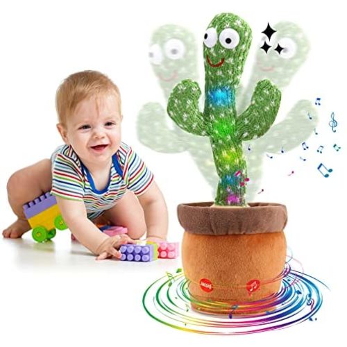 MIAODAM Dancing Cactus Talking Cactus Baby Toys 6 to 12 Months Toys Wriggle Singing Cactus Repeats What You Say Baby Boy Toys, Plush Electric Speaking Cactus 15 Second Voice Recorder Baby Girl Toy