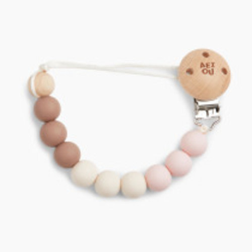 AEIOU Silicone Pacifier Clip - Petal Multi