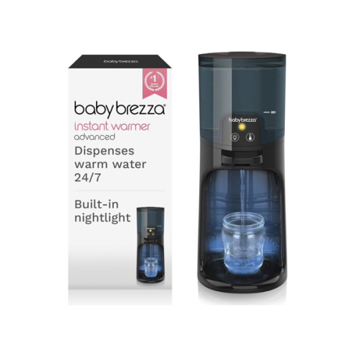Baby Brezza Instant Bottle Warmer Advanced with 3 Temperature Settings, 24/7 Warm Water Dispenser for Formula Warming, LED Nightlight, 50oz Tank Capacity, Electric Kettle Alternative