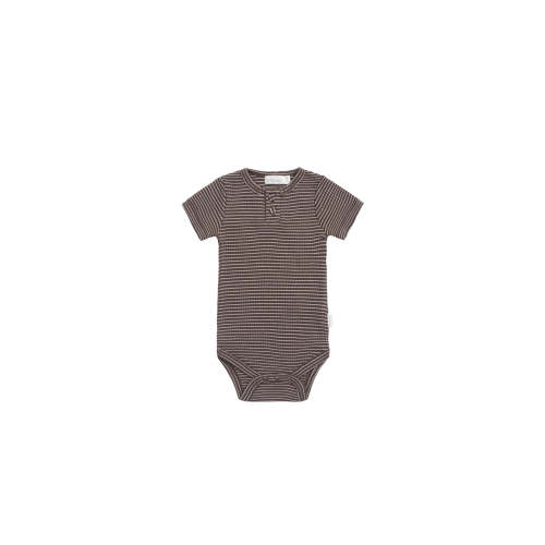 Organic Cotton Modal Darcy Rib Tee Bodysuit - Little Stripe Earth/Clou – Jamie Kay USA