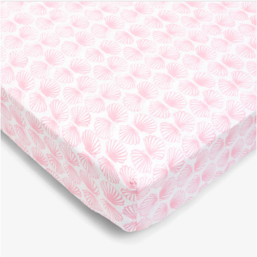 Organic Cotton Crib Sheets by Lewis - Scallop in Lilac