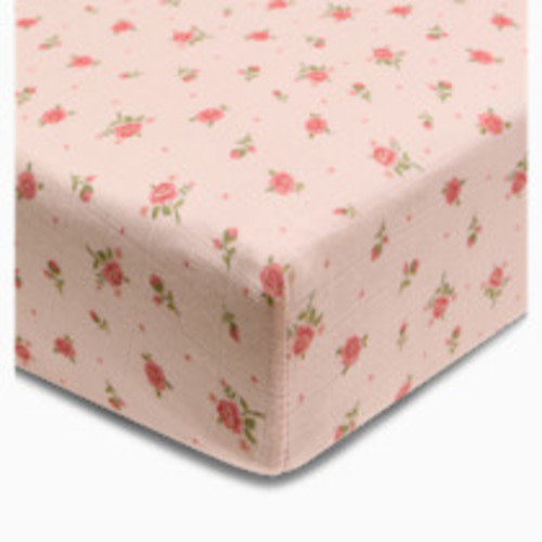 Tiny Kind Organic Cotton Muslin Crib Sheet - Little Roses