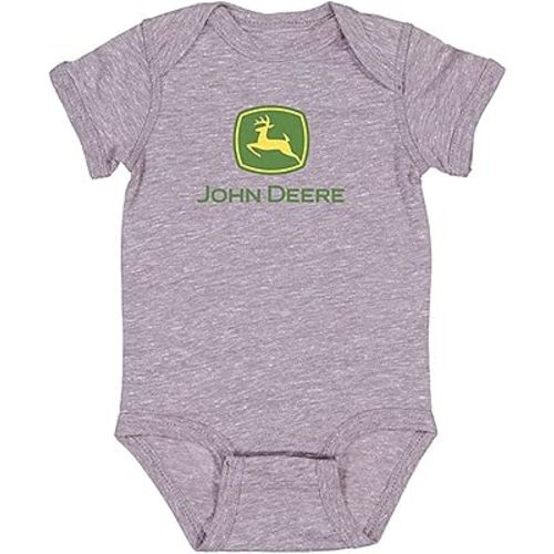 John Deere Infant Baby Boys Logo One Piece Bodysuit-Oxford-18 Months