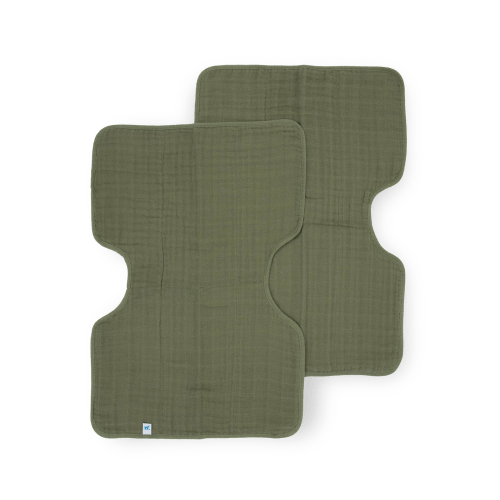 Cotton Muslin Burp Cloth 2 Pack - Fern