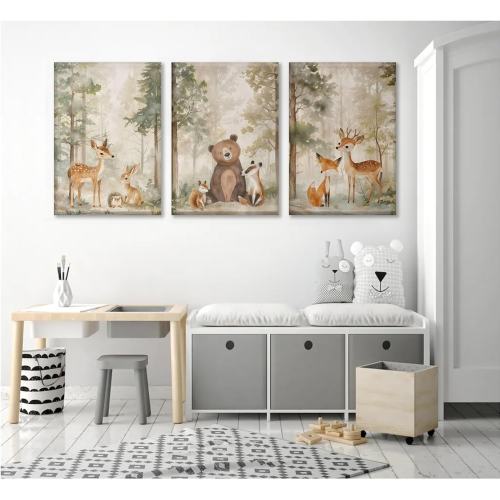 Canvas wall art Wild Animals Forest Paintings Pictures