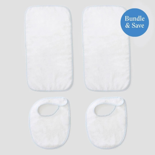Weezie Baby Bib & Burp Cloth Set | 4 Piece Set
