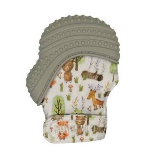 Malarkey Kids Munch Mitt Teether, Color: Gray Woodland