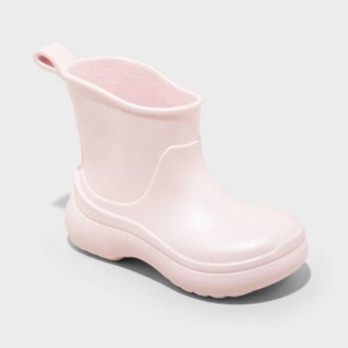Toddler Eli Rain Boots - Cat & Jack™ Pink 8: Waterproof, Pull-On, Non-Marking Outsole