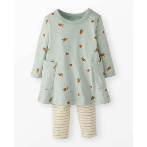 [6-12M] Baby Holiday Long Sleeve Pocket Dress & Leggings Set | Hanna Andersson
