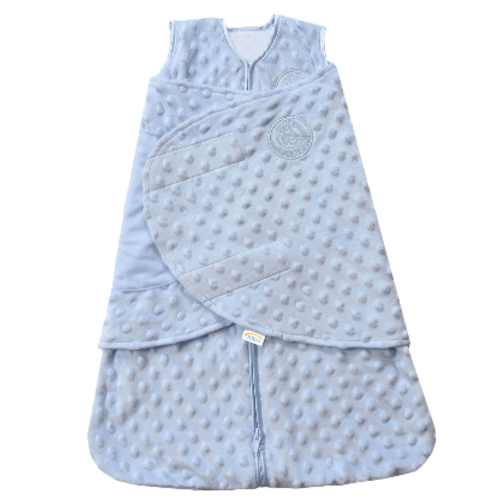 Blue Plushy Dot Velboa Swaddle| HALO