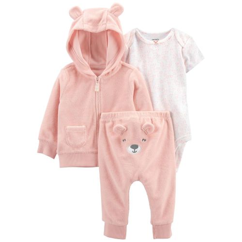 3-Piece Bear Little Jacket Set - 6M - Pink