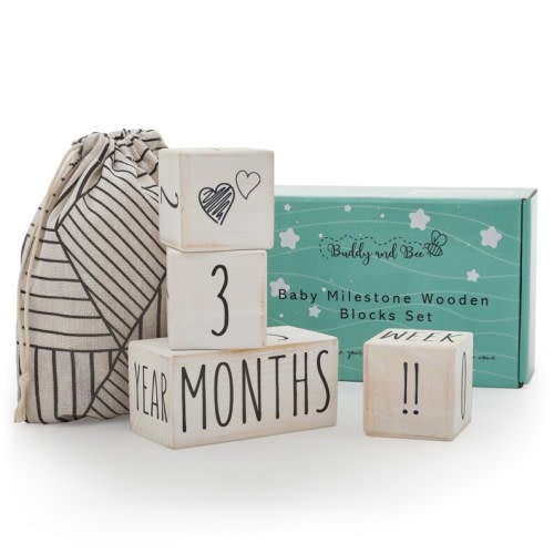 Wooden Milestone Blocks for Baby Boy & Girl Gender Neutral - Etsy
