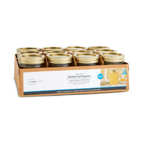 Mainstays 8-oz Clear Quilted-Glass Regular-Mouth Canning Jars (12 Count)