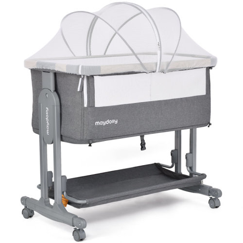 Latitude Run® 3-in-1 Baby Bassinet Bedside Sleeper, Baby Bassinet Bedside Crib with Mattress & Breathable Sheet, Full Mesh Sides, 7 Height Levels, Stable & Secure Bedside Crib for Newborns (Grey) & Reviews | Wayfair