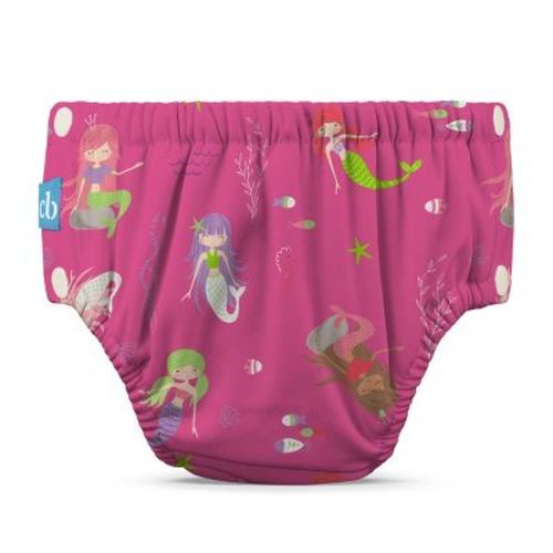 Charlie Banana Reusable Swim Diaper Snaps, Color: Mermaid Zoe, Size: S