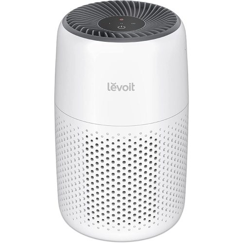 LEVOIT Air Purifiers for Bedroom Home, 3-in-1 Filter Cleaner with Fragrance Sponge for Sleep, Smoke, Allergies, Pet Dander, Odor, Dust, Office, Desktop, Portable, HEPA at Speed Ⅰ, Core Mini-P, White