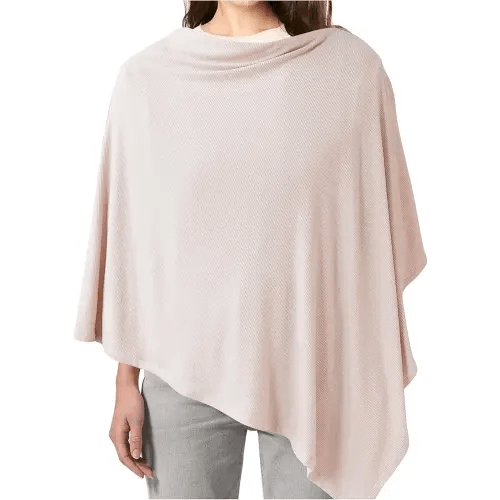 Konssy Knit Nursing Cover for Breastfeeding, 360 Full Privacy Breathable Breastfeeding Cover, Multi-use Carseat Canopy (Blush Beige)