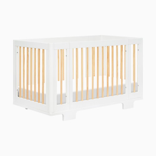 babyletto Yuzu 8-in-1 Convertible Crib with All-Stages Conversion Kits - White / Natural